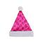 14" Adult Medium Sequin Snowflake Santa Hat, Pink